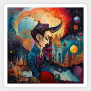 Surreal Orientalism - Lost in the Oriental Dreamscape Sticker